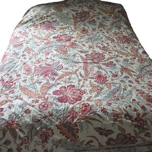 Pottery Barn Deidre Palampore Duvet Cover Red Queen 2 Standard Sham Floral Rare